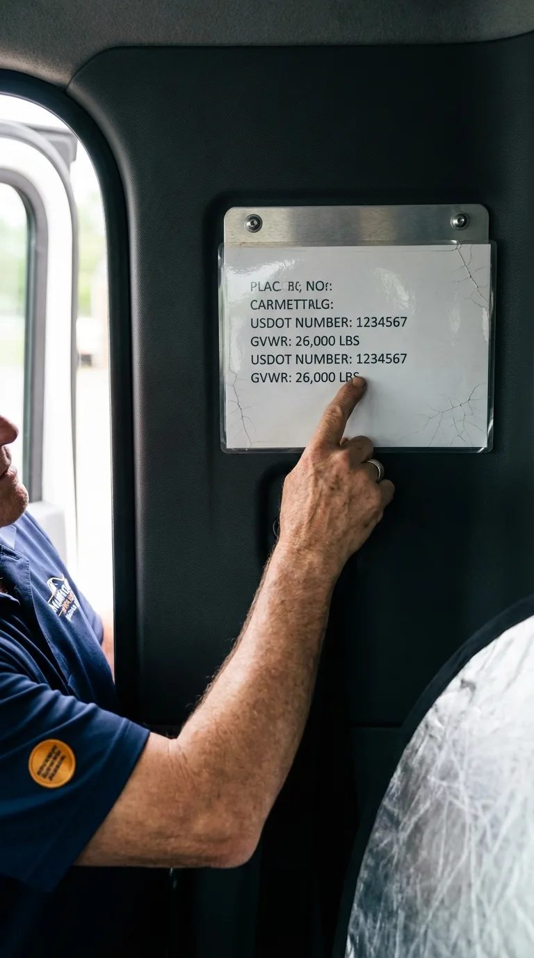 USDOT licensing placard verification in South Yarmouth